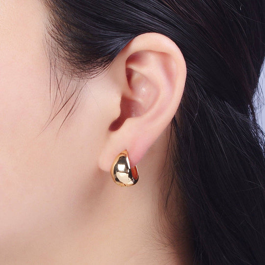 24K Gold Filled Wide Chubby Band Huggies