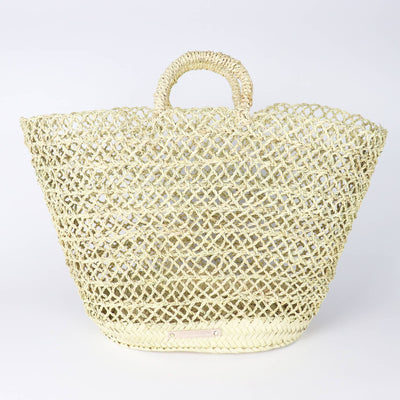 SOCCO Designs Albufeira French Basket - Straw Beach Tote - Simple Good