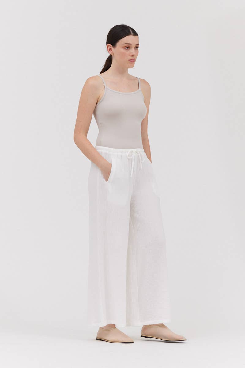 Long Line Gauze Pants