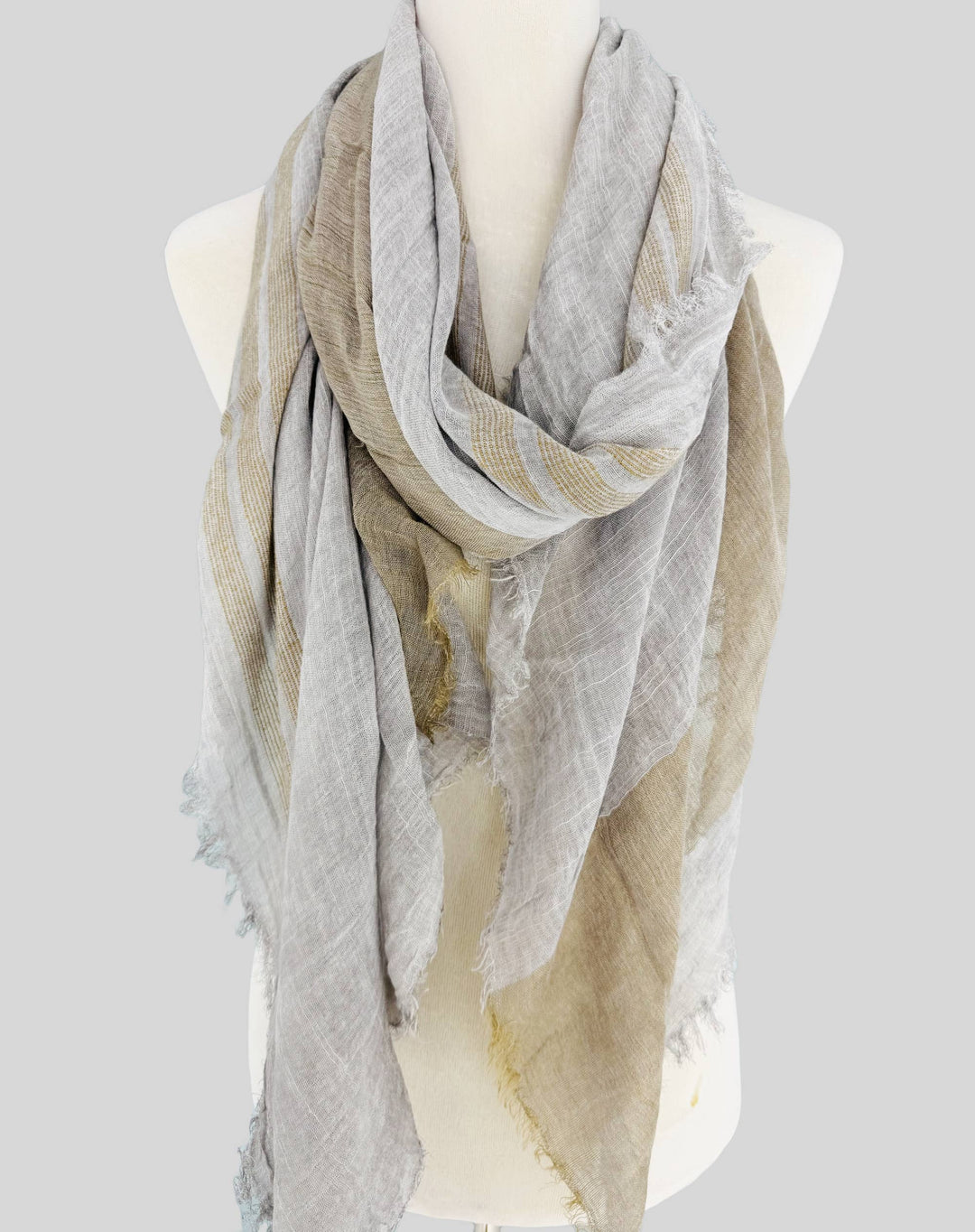 Stonewash Vintage Feel Frayed Scarf