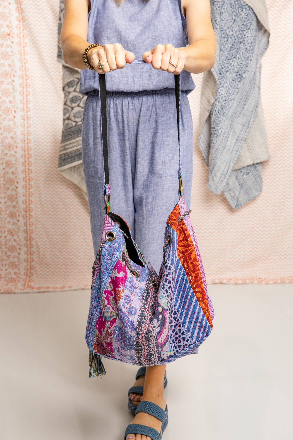 Boho Blooms Bag in Purple Hues