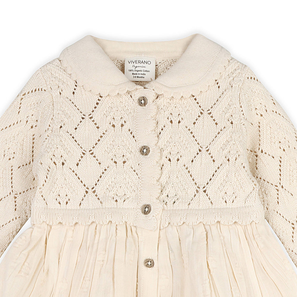 Phoebe Pointelle Knit Sweater Baby Dress