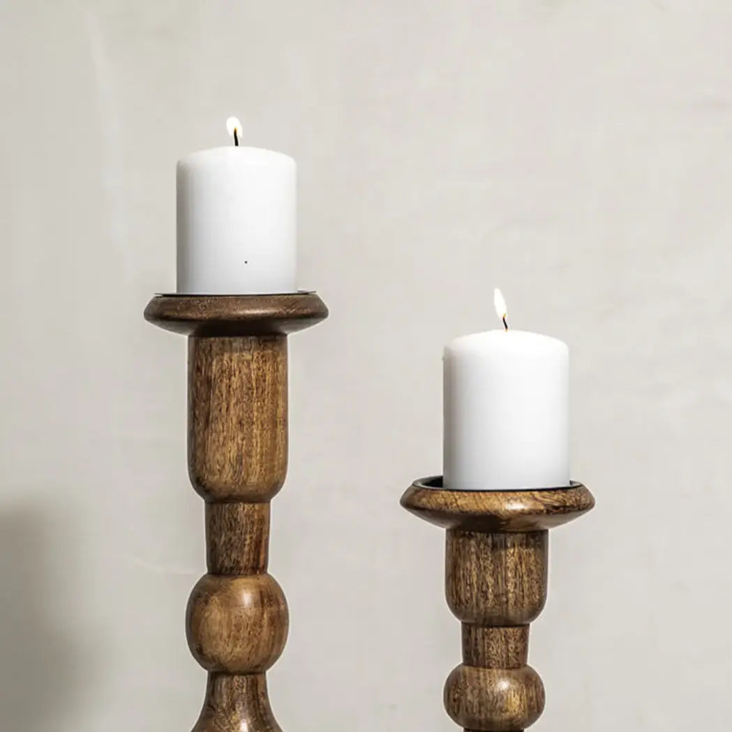 Ethical Global Wooden Candle Stick - Simple Good