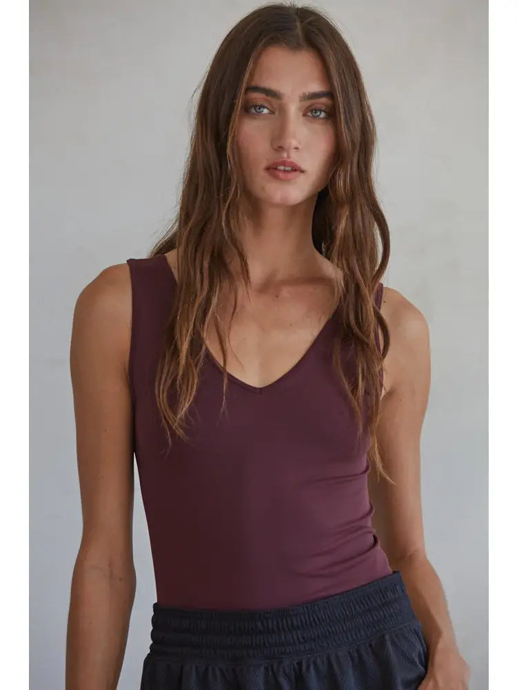Seamless Reversible U-V Neck Tank