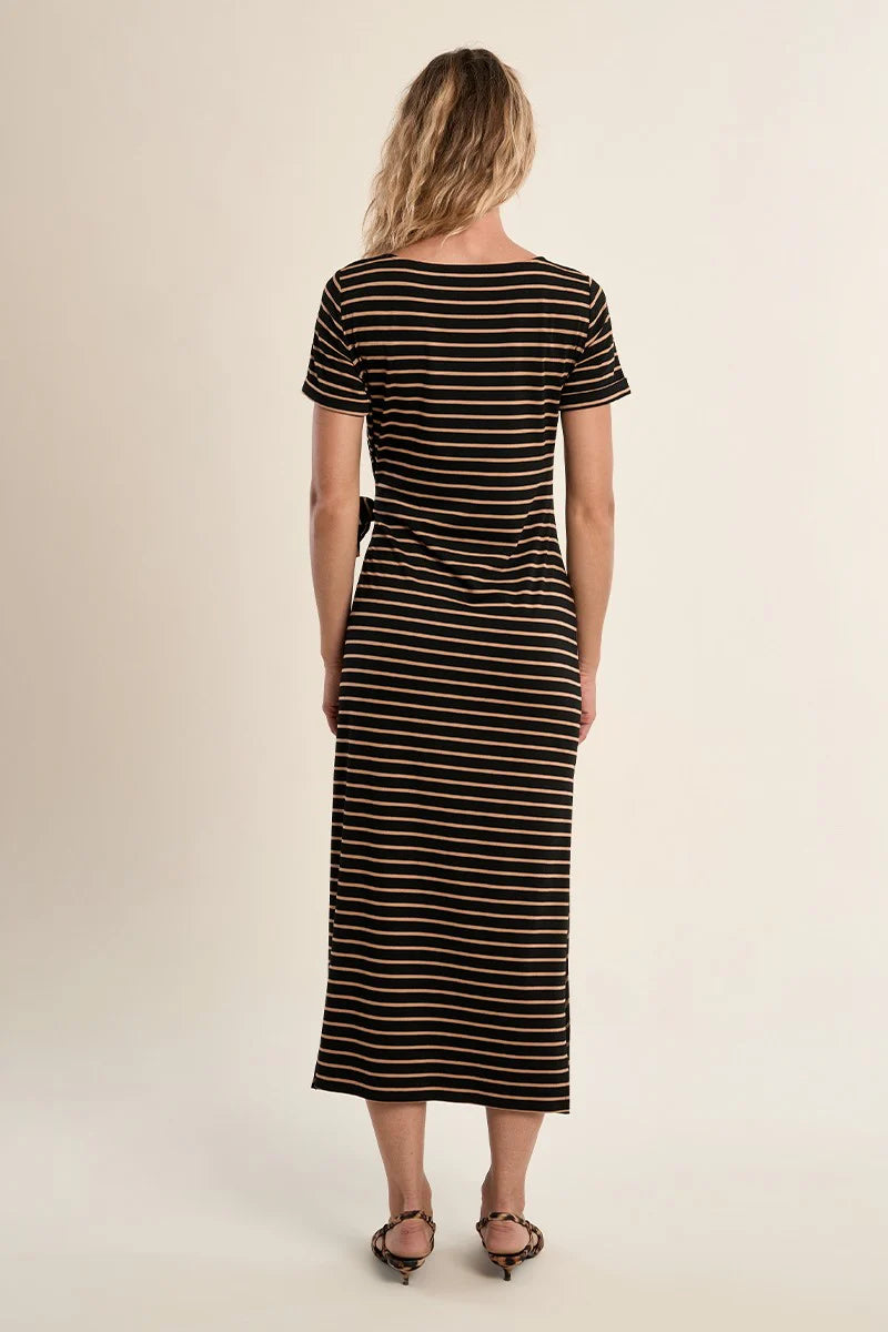 Striped Tie Waist Dress