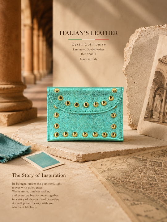 Leather Wallet with Studs