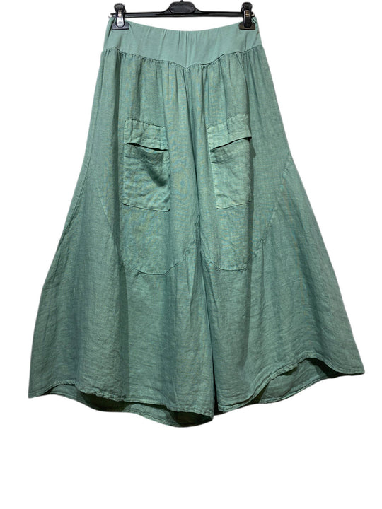 Wide Leg Linen Capris