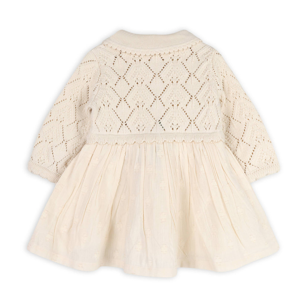 Phoebe Pointelle Knit Sweater Baby Dress
