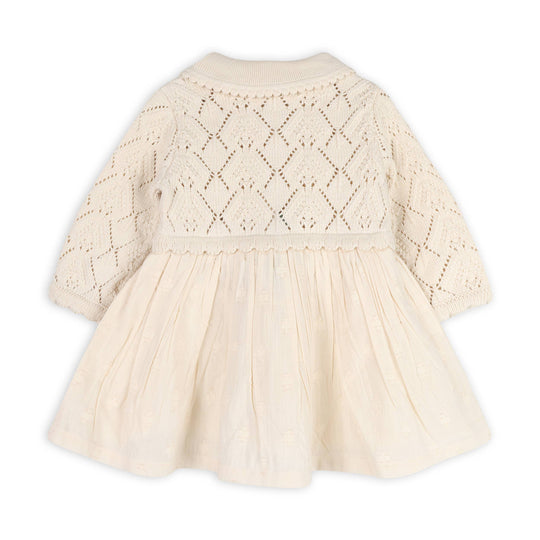 Phoebe Pointelle Knit Sweater Baby Dress