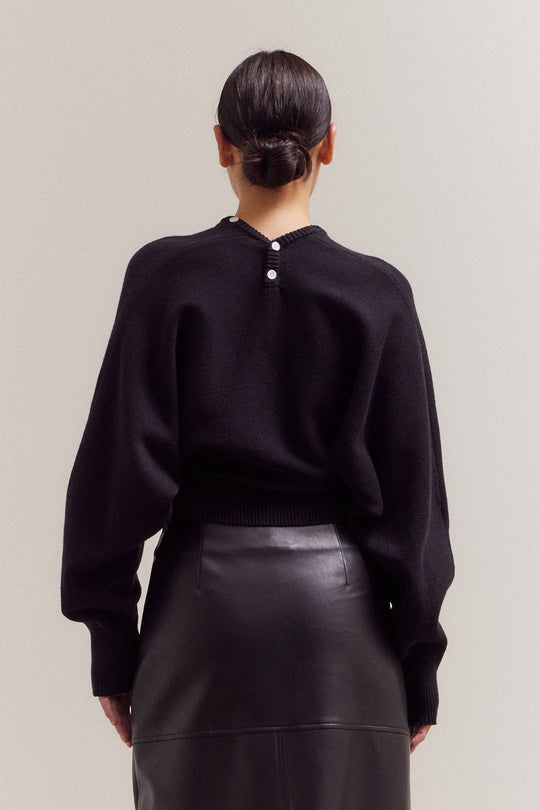 Fitted Black Cardigan