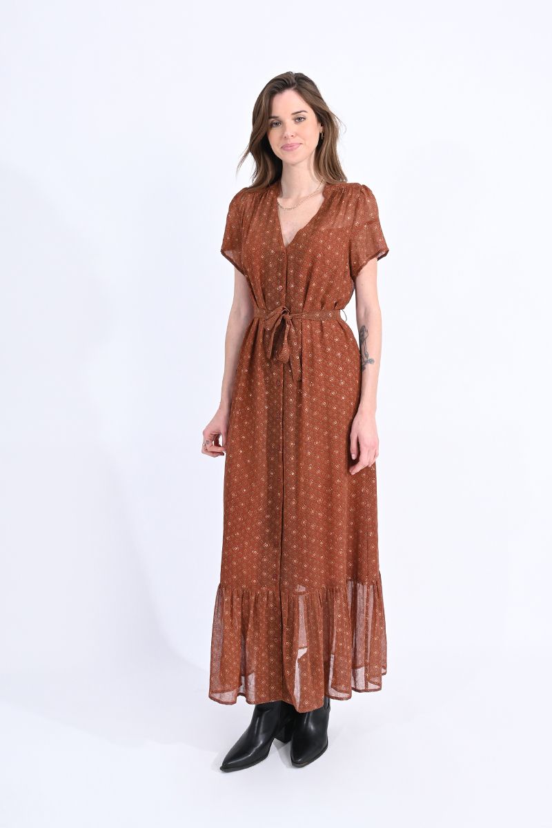 Molly Bracken Copper and Gold Maxi Dress - Simple Good