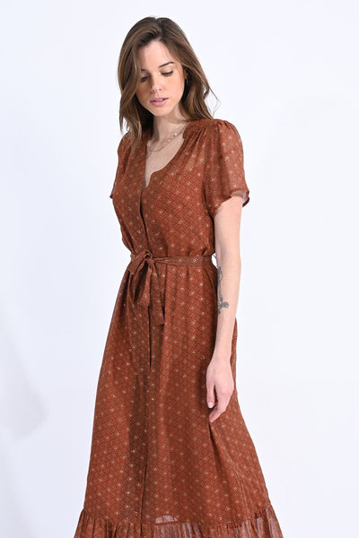 Molly Bracken Copper and Gold Maxi Dress - Simple Good