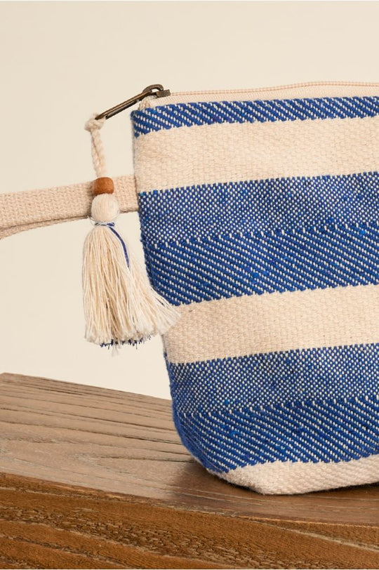 Blue and Ivory Pouch