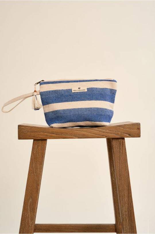 Blue and Ivory Pouch