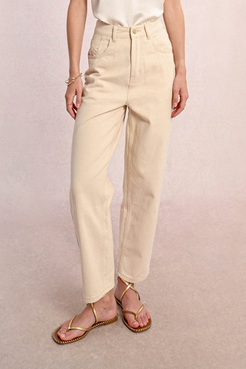 Cream High Waisted Jeans