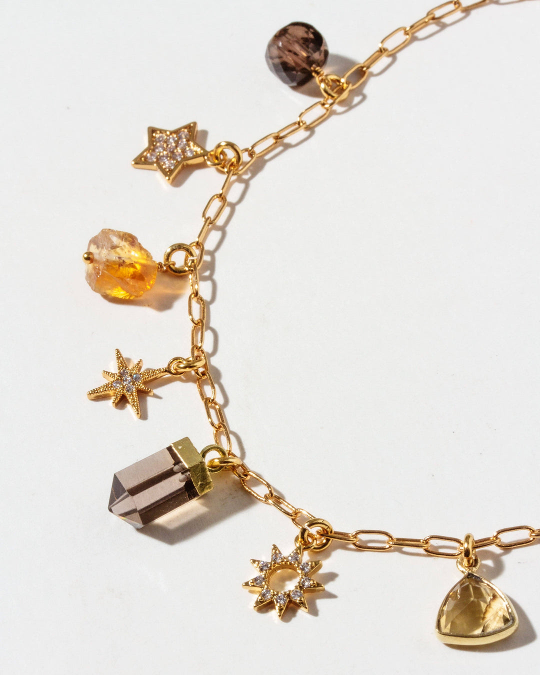 Golden Stardust Charm Necklace