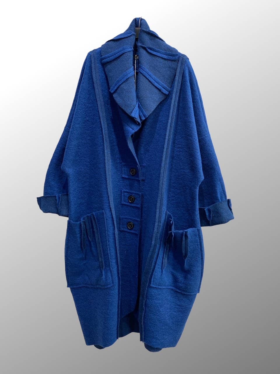 Plus Size Electric Blue Coat