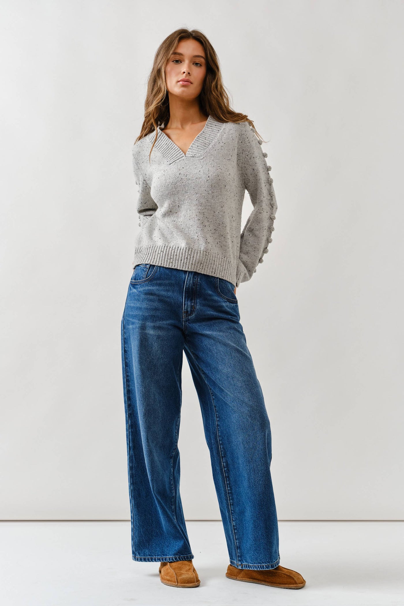Drawstring Waist Straight-Leg Jeans