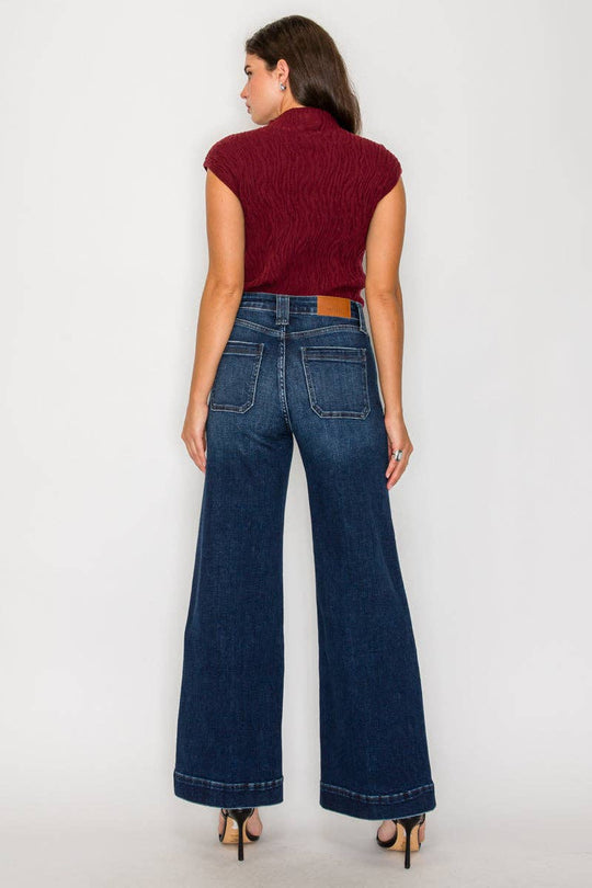 Tummy Control High Rise A Line Jeans