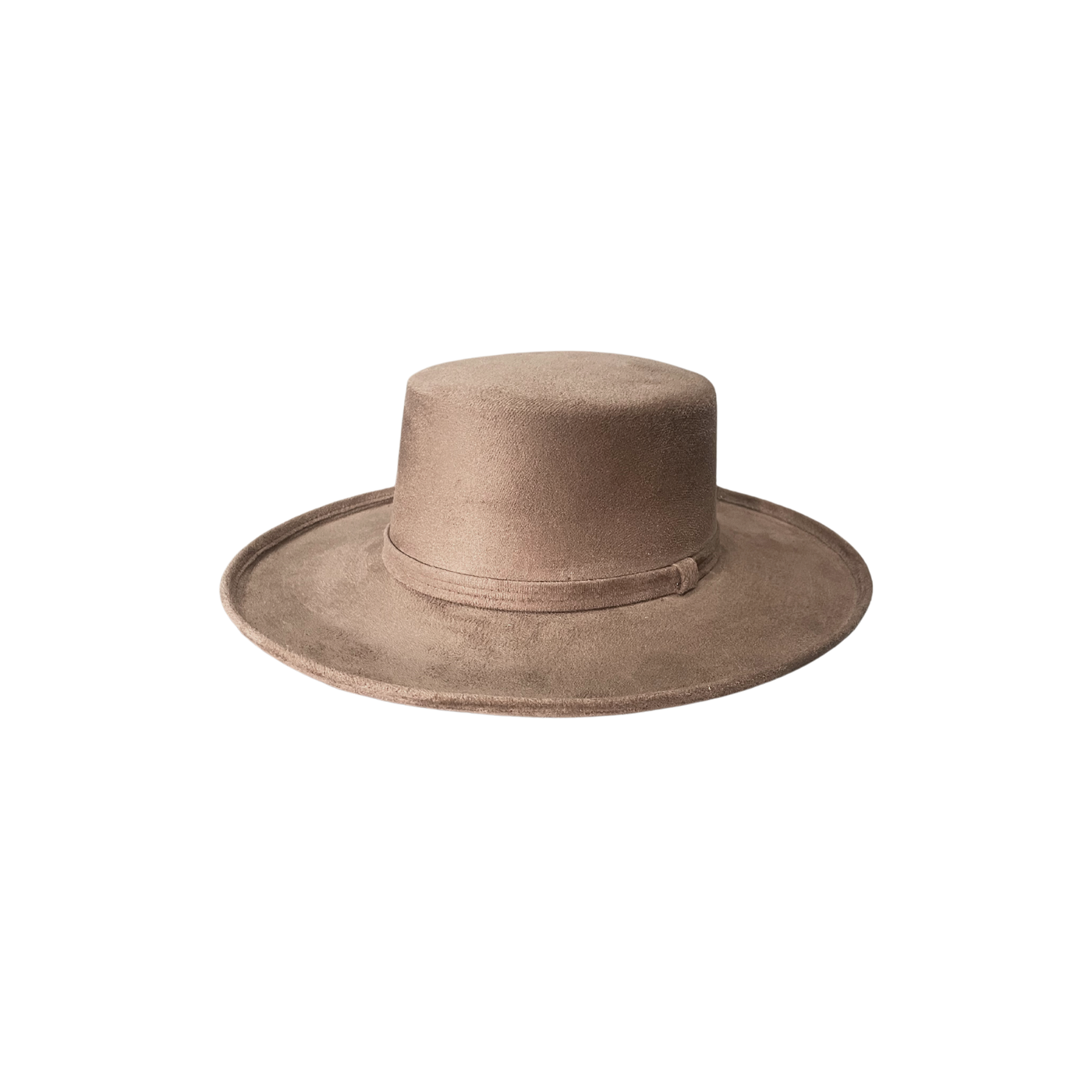 Vegan Pencil Curl Stiff Brim Boater Hat