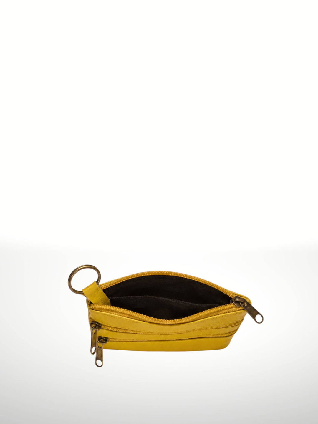 Italian Leather Double Zipper Wallet