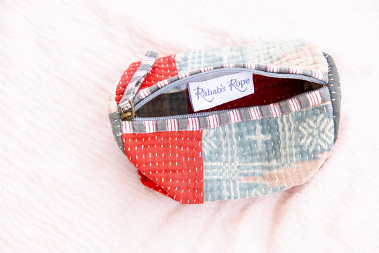 Antique Kantha Patchwork Pouch