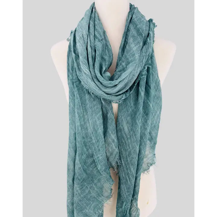 Stonewash Vintage Feel Frayed Scarf