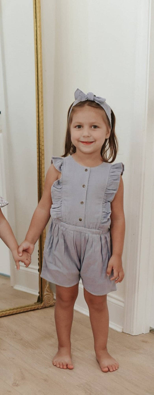 Blueberry Organic Muslin Smocked Headband