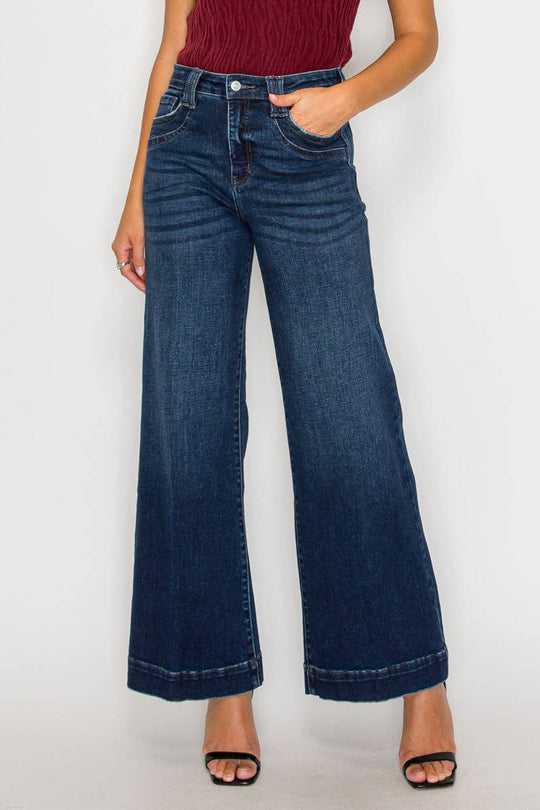 Tummy Control High Rise A Line Jeans