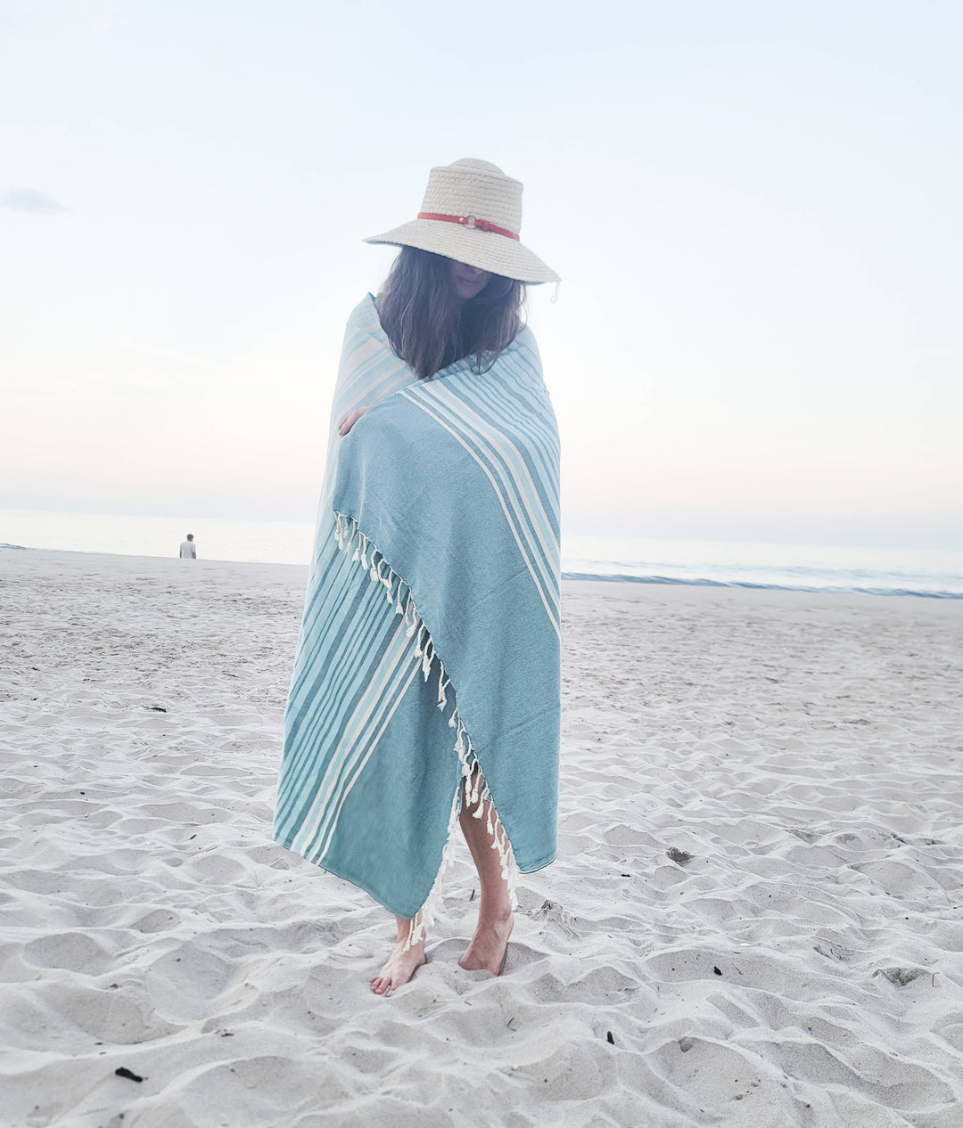 Tegula Turkish Towel | Sand Free Beach Towel |Jacquard Woven