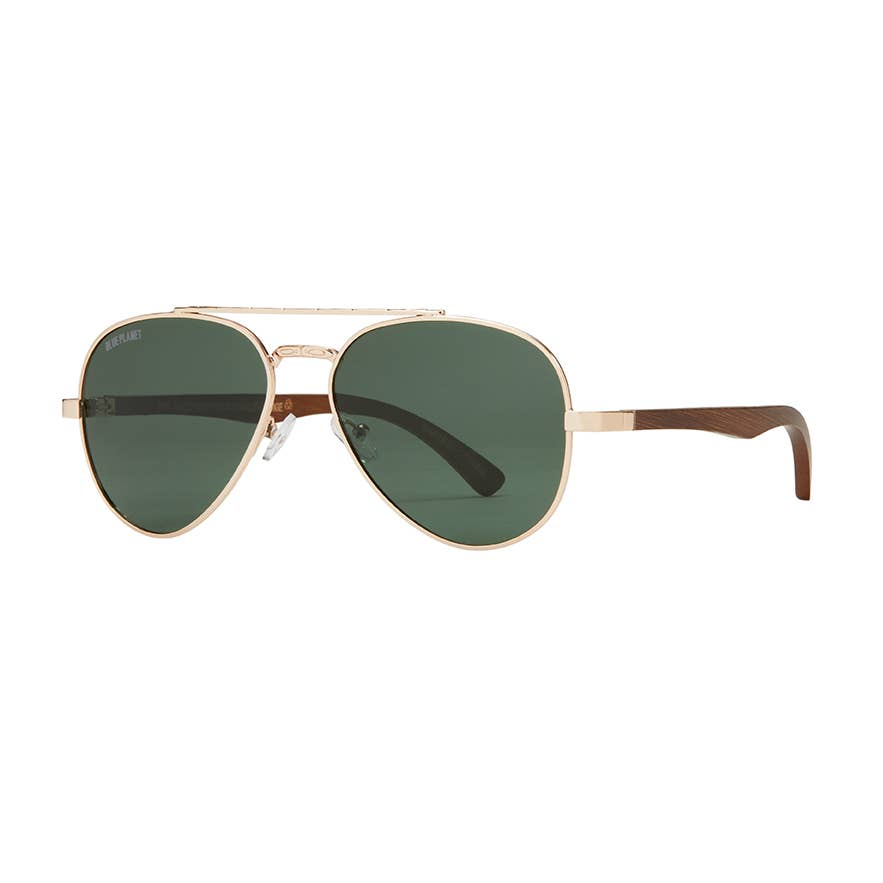 Mav Gold / Walnut Wood / Grey Green Polarized