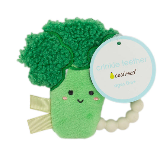 Broccoli Crinkle Baby Teether