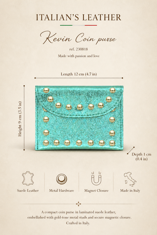 Leather Wallet with Studs