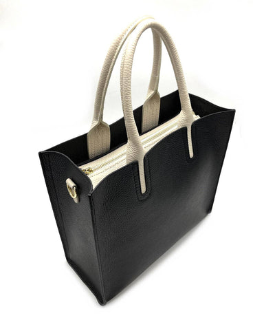 Suie Valentini Genuine Two Tone Leather Bag - Simple Good