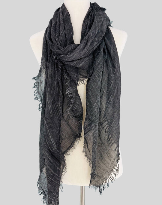 Stonewashed Solid Color Frayed Oversized Scarf