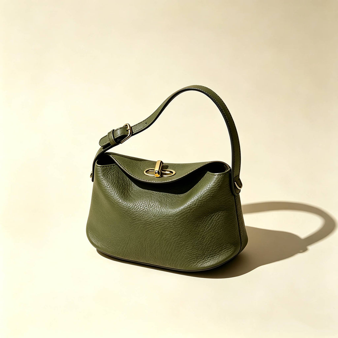 Minimalist Genuine Italian Leather Crossbody Bag