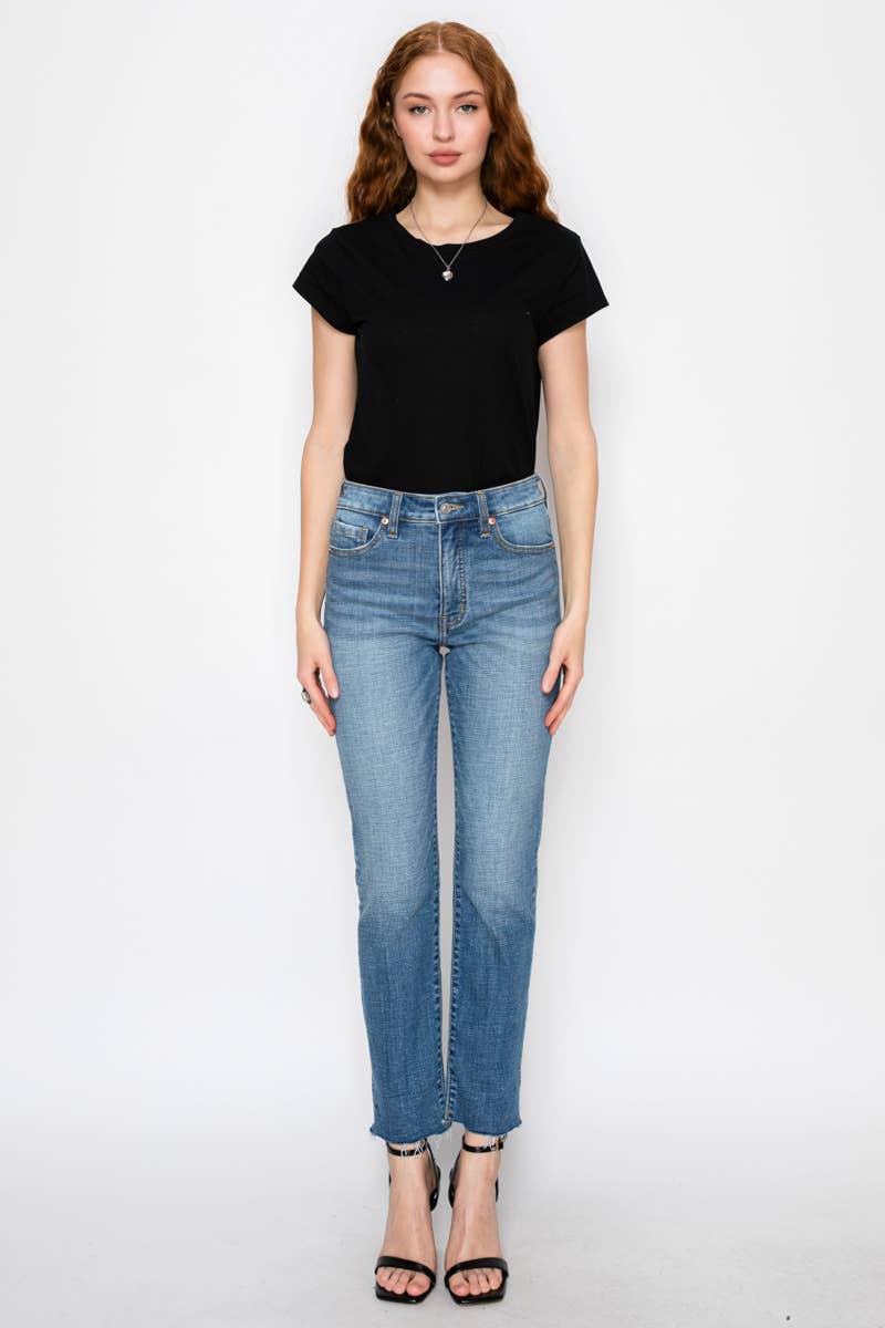 High Rise Straight Leg Jeans