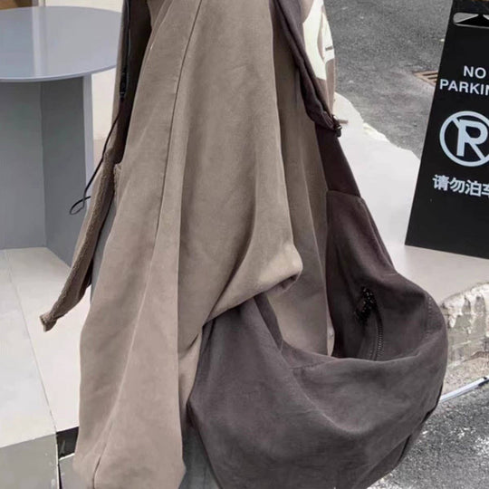 Canvas Dumpling Crossbody Bag