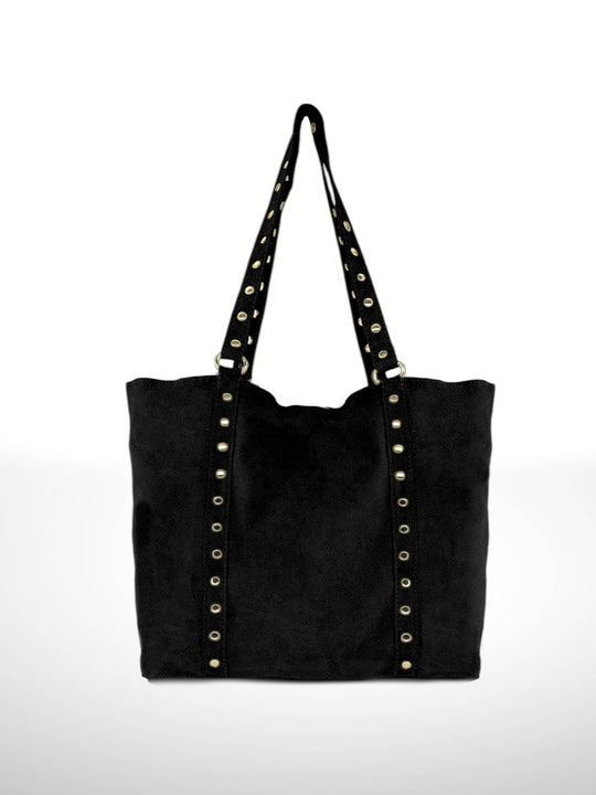 Vircina Studded Suede Tote Bag