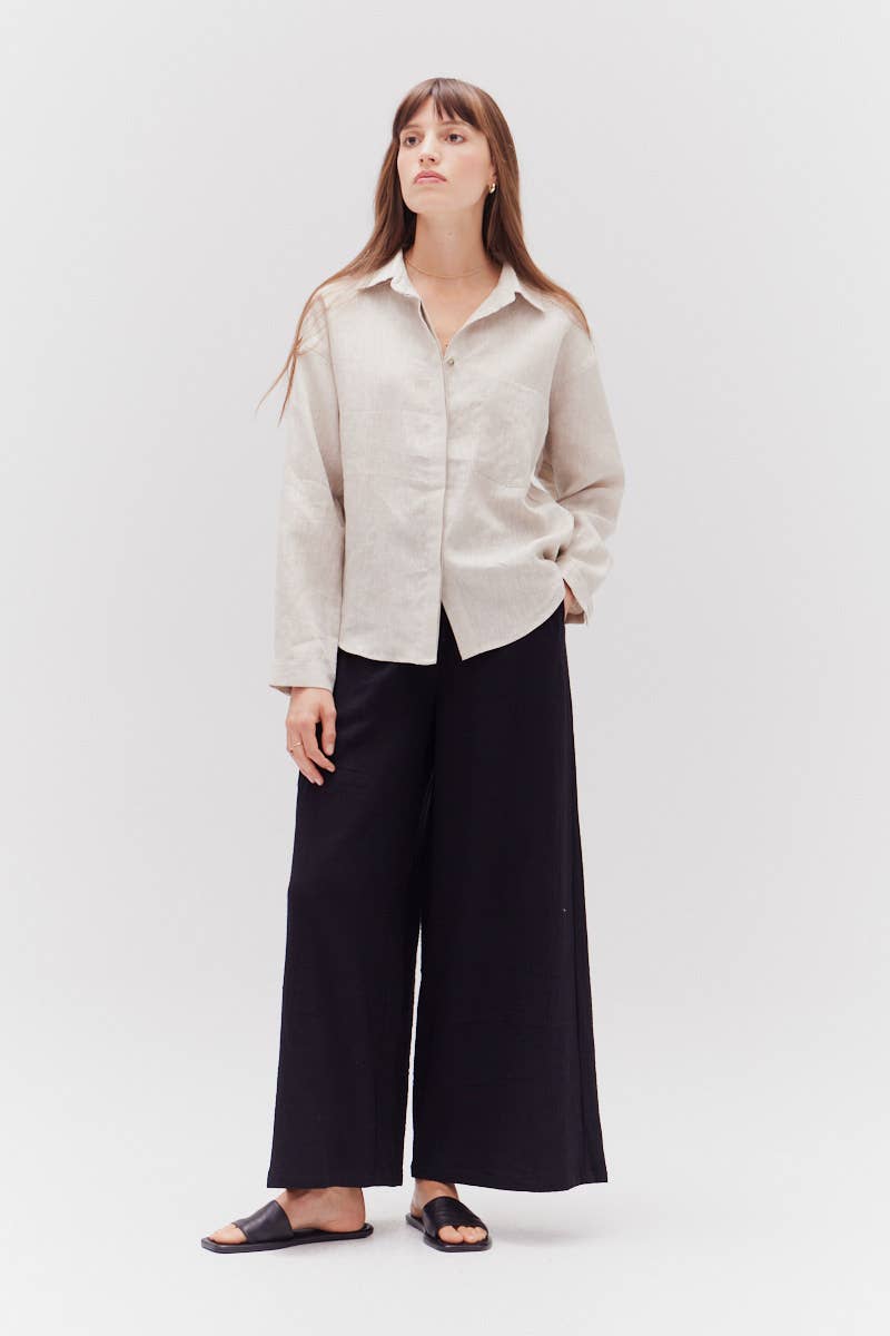 Long Line Gauze Pants