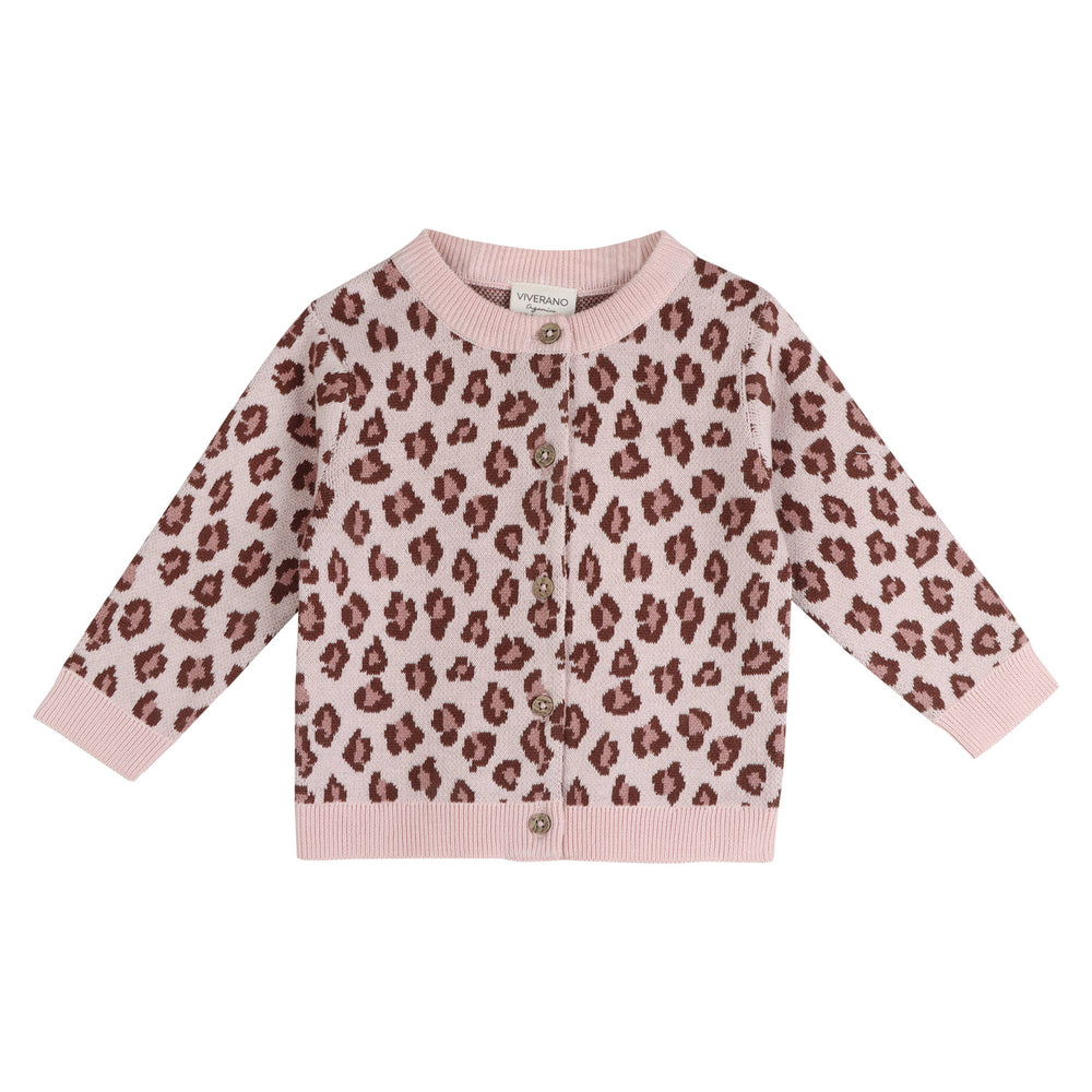 Leopard Baby Knit Cardigan & Pants