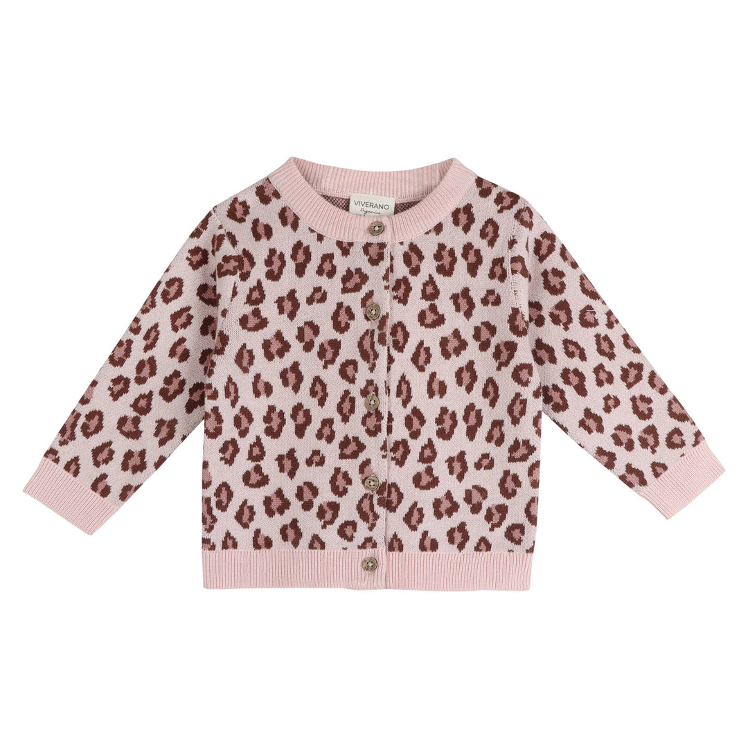 Leopard Baby Knit Cardigan & Pants