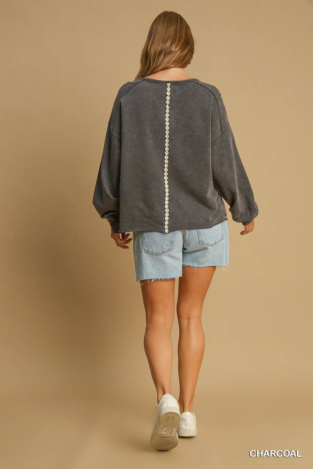Long Sleeve Peace Terry Top