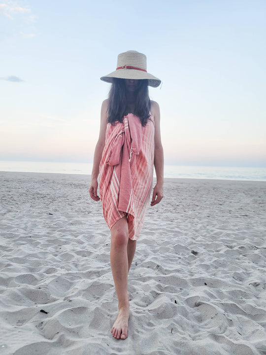 Tegula Turkish Towel | Sand Free Beach Towel |Jacquard Woven