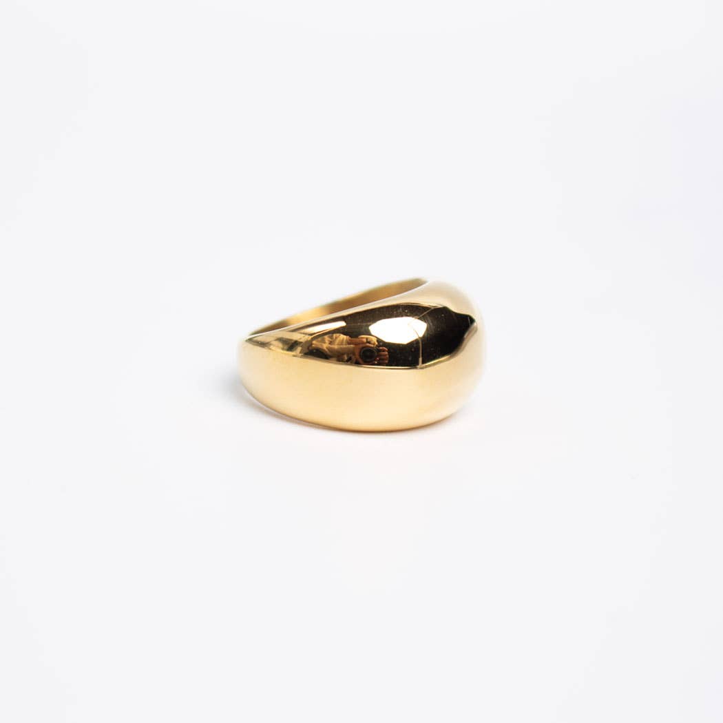 OUTOFOFFICE Golden Dome Ring - Simple Good