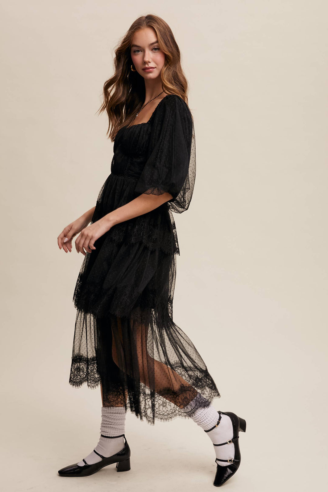 Romantic Lace Midi Dress