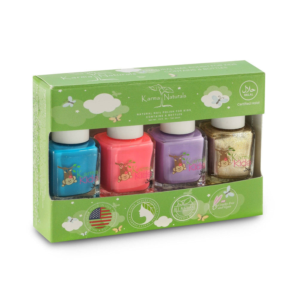 Certified Halal Kids Nail Polish Set of 4