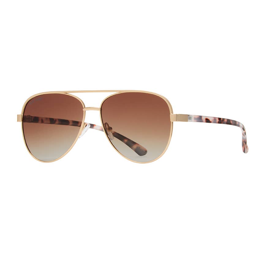 Jesse Matte Gold/Ivory Tortoise Sunglasses