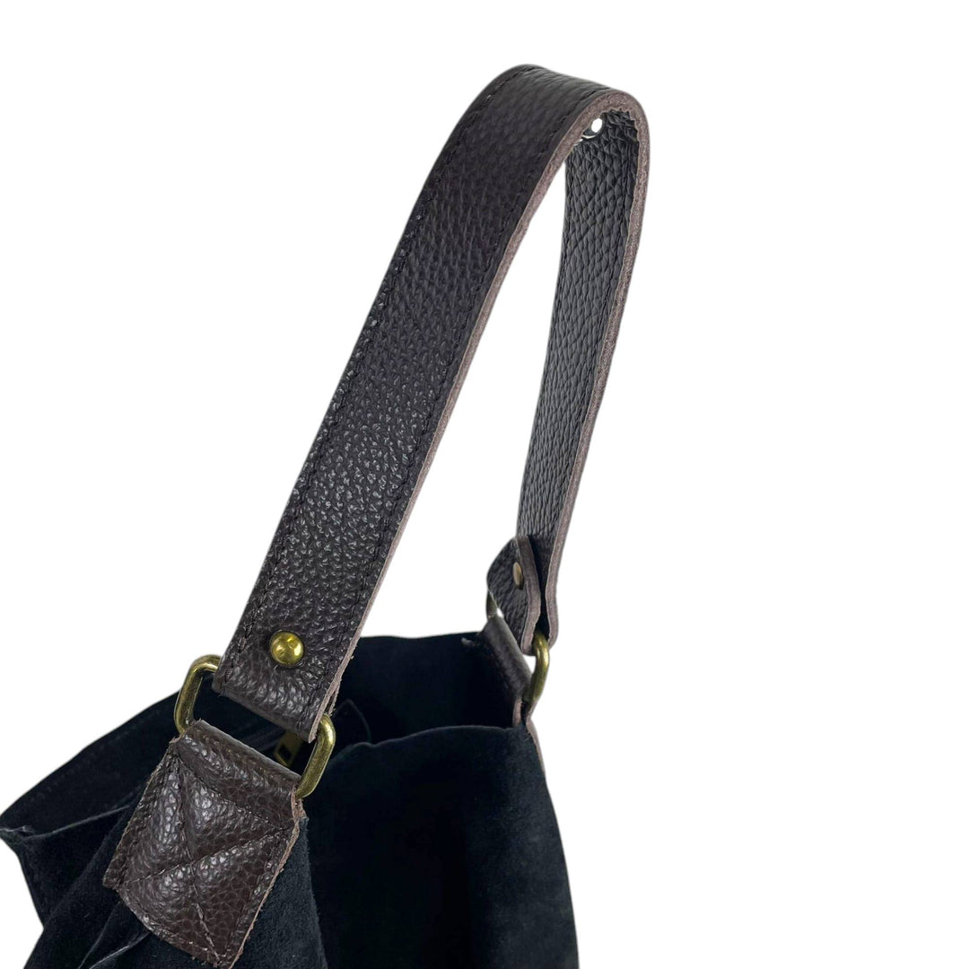 Suede Leather Hobo Bag