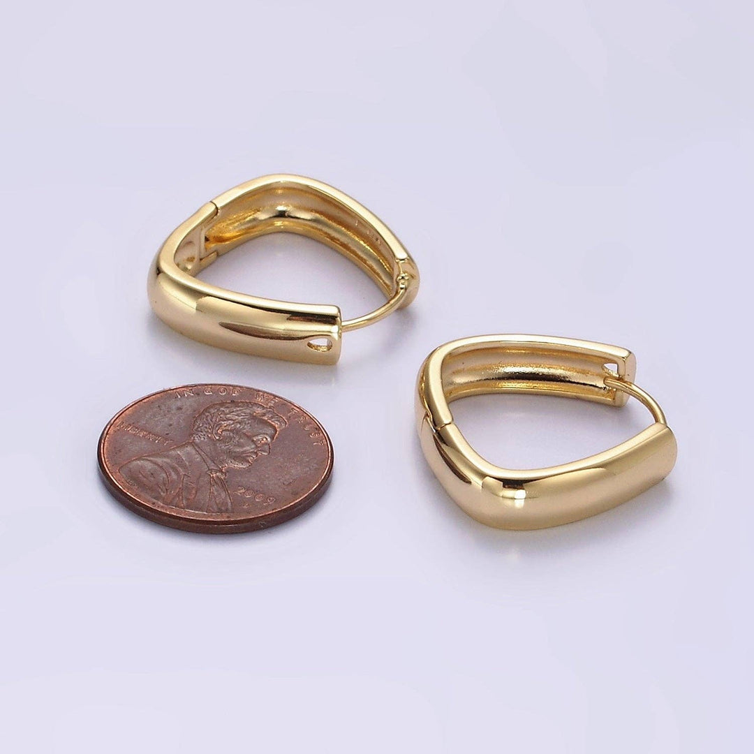 14K Gold Filled 20mm Minimalist Triangle Earrings